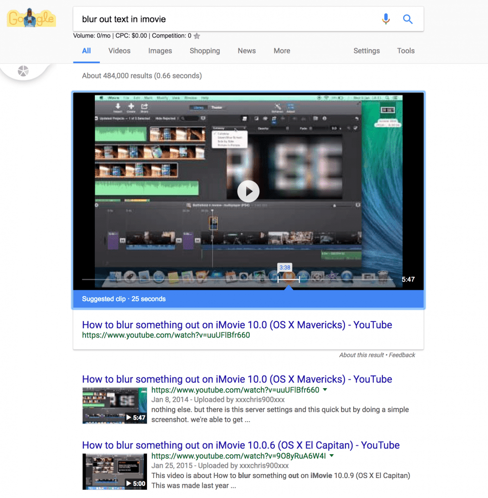 Google-Suggested-Clip-YouTube-Result